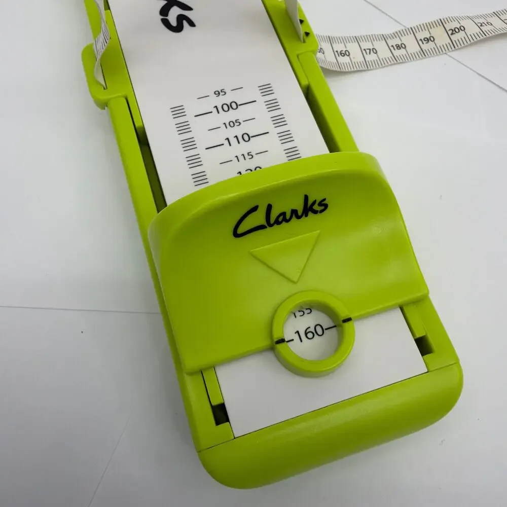 Clarks Children's Toddler Foot Gauge White Green Shoe Size Measuring Tool
